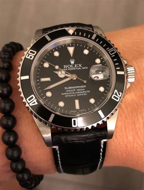 fake rolex with leather band|faux rolex submariner watch.